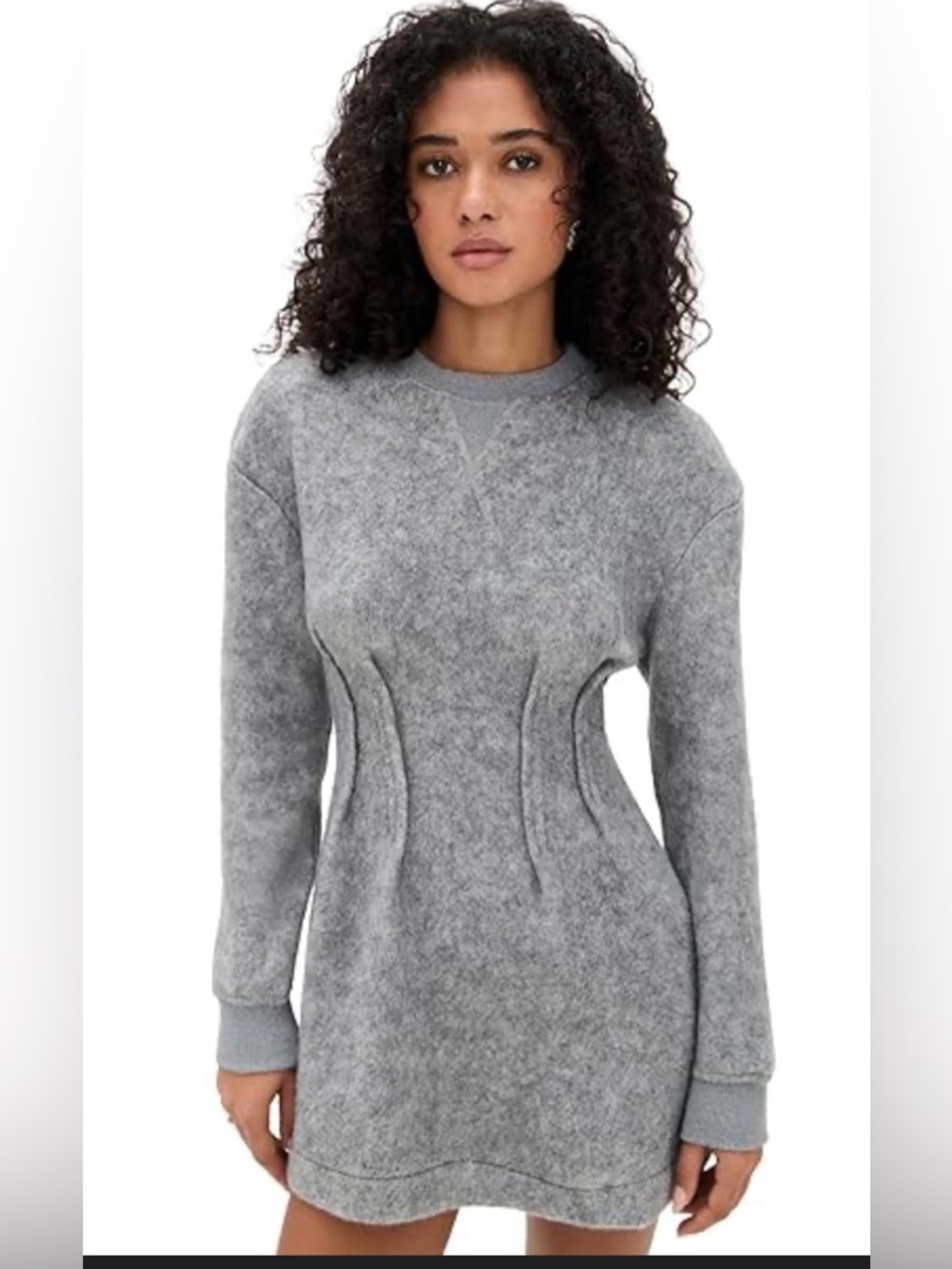 Line & Dot Heather Gray Crewneck Sweater Dress